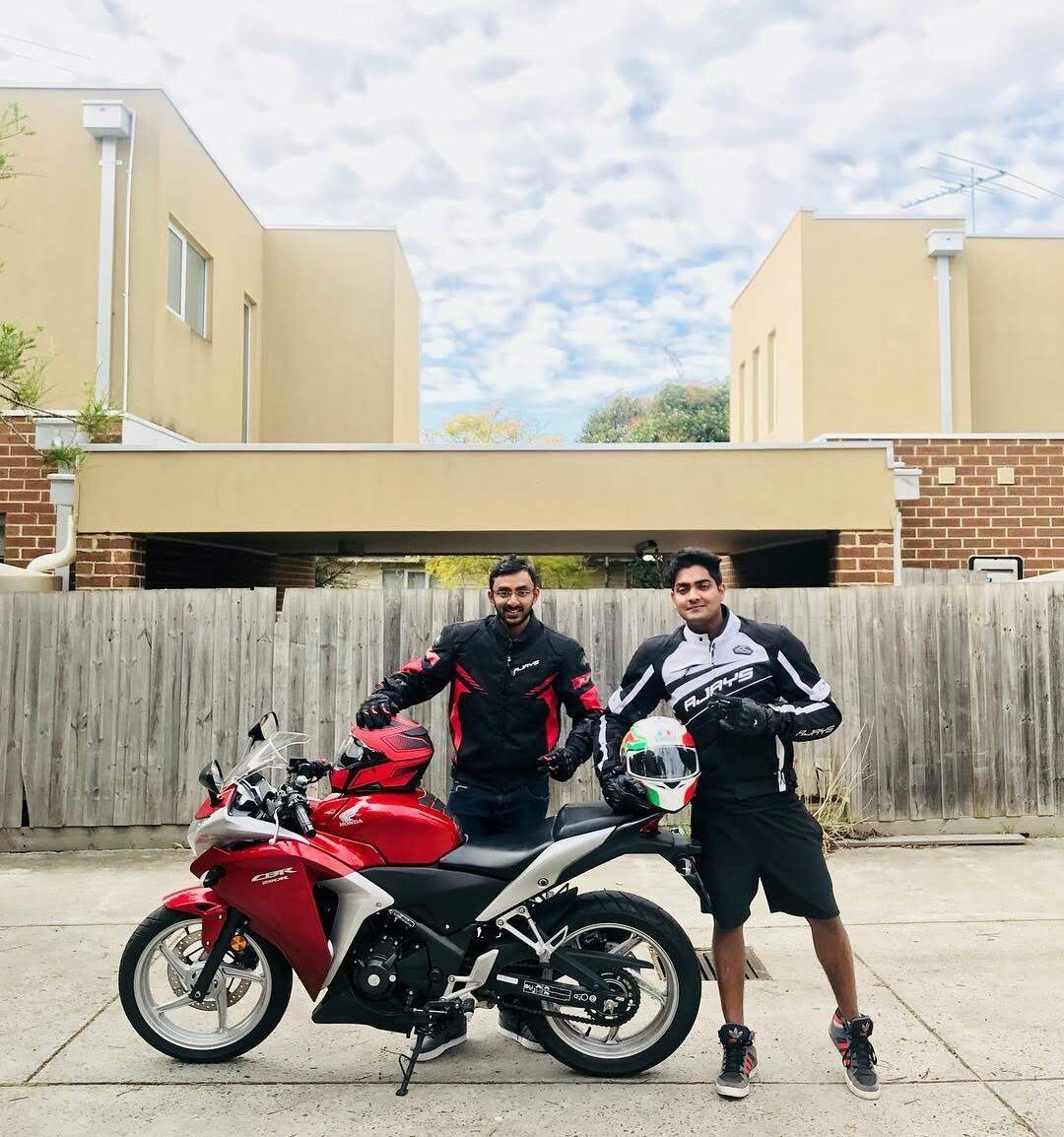 Sreedeep Ramesh with his motorcycle